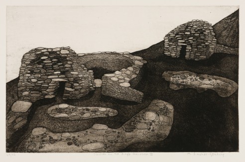 Clochán on the Dingle Peninsula III<br><span>1976, 34x55cm, Etching ed 65</span>
