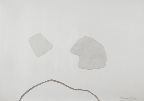 Sprung-Up Field by the Water Hole I<br><span>1997, 83 x118 cm, Crushed clay on plaster</span>